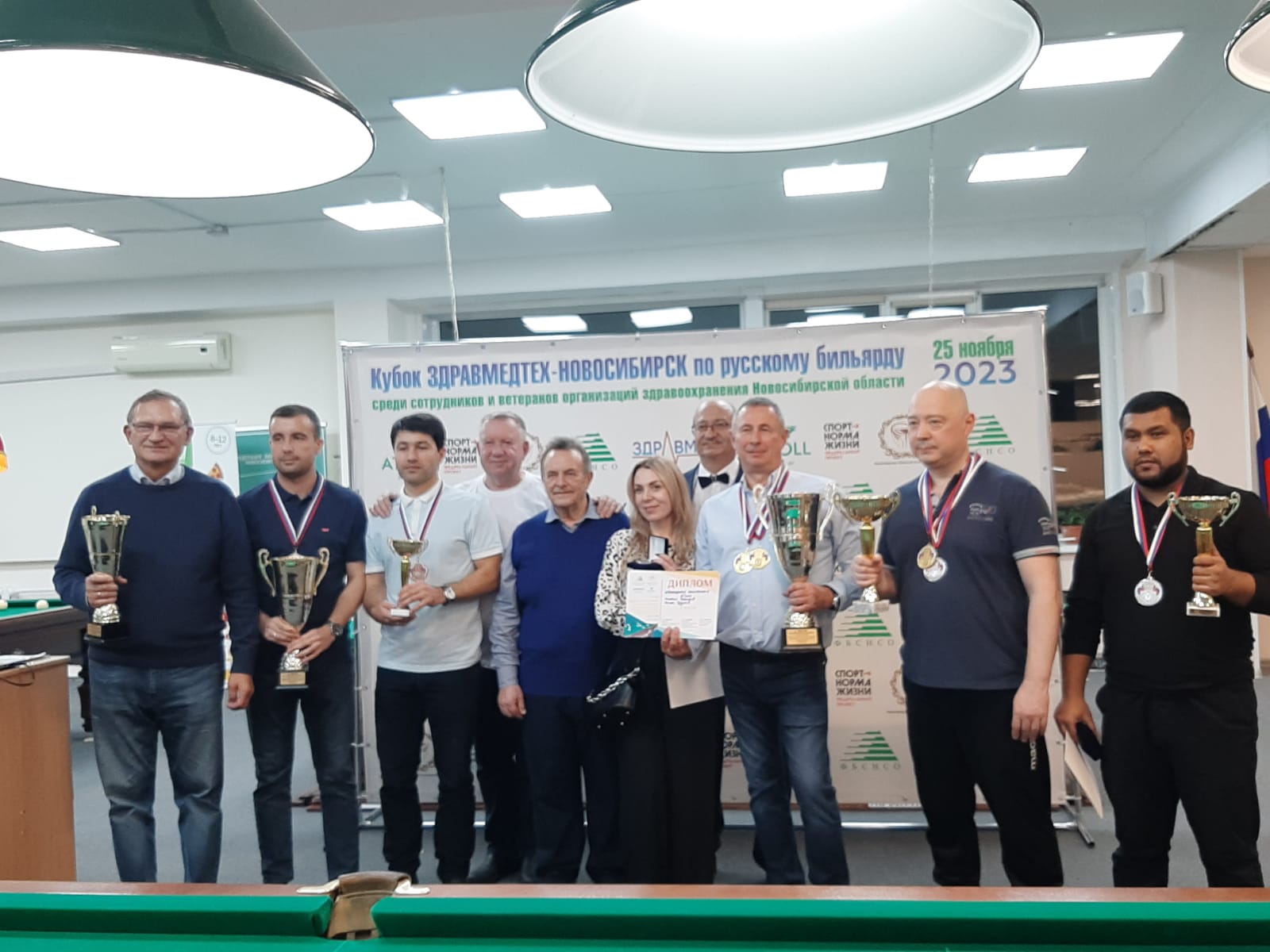 Итоги Кубка по русскому бильярду среди медработников